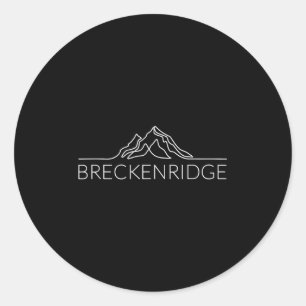 Breckenridge Skiing Retro Athlete Design  Classic Round Sticker