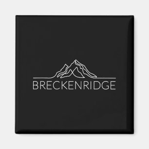 Breckenridge skiing retro athlete design magnet