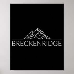 Breckenridge skiing retro athlete design poster