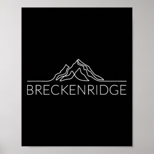 Breckenridge Skiing Retro Athlete Design  Poster