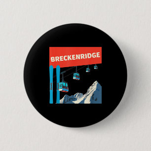 Breckenridge skiing - retro breckenridge ski 6 cm round badge