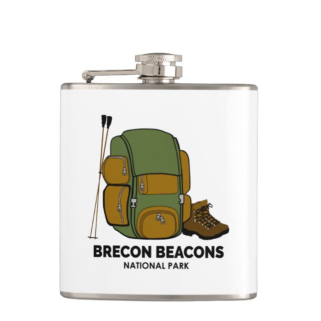 Brecon Beacons National Park Backpack Hip Flask (Front)