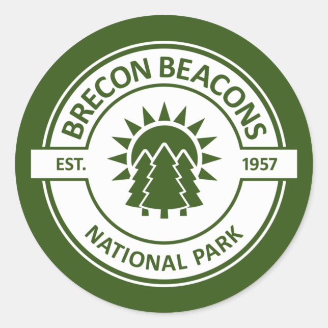 Brecon Beacons National Park Classic Round Sticker (Front)