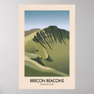 Brecon Beacons National Park Modern Travel Poster