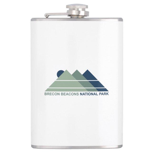 Brecon Beacons National Park Mountain Sun Hip Flask (Front)
