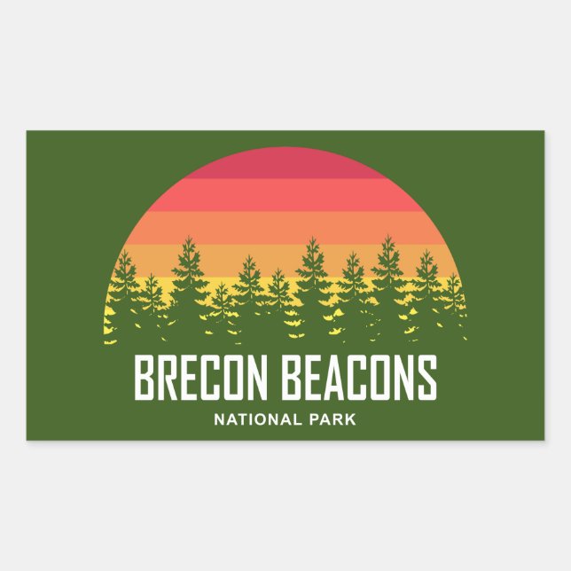 Brecon Beacons National Park Rectangular Sticker (Front)