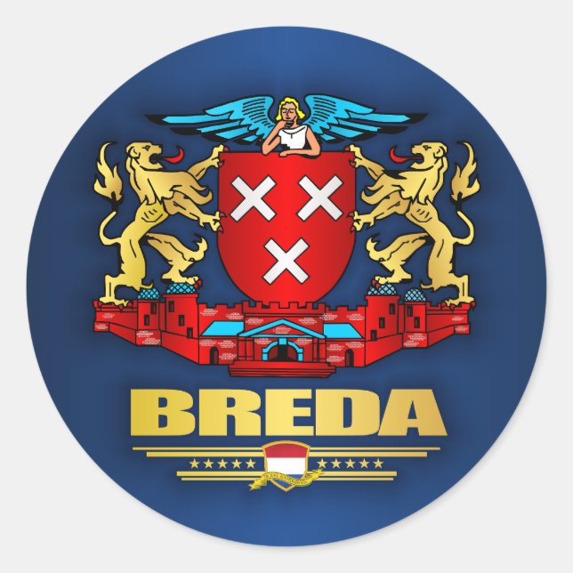 Breda Classic Round Sticker (Front)