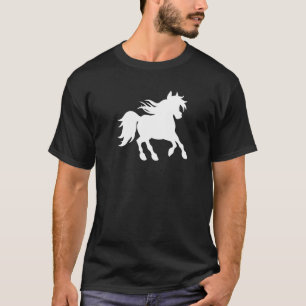 Breed Stallion With Waving Mane In Sunset  Horses T-Shirt