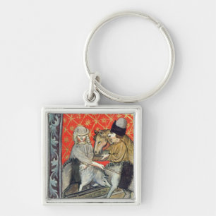 Breeding pigs and horses key ring