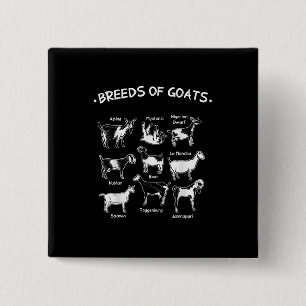 Breeds Of Goats Farmer Goat Gift 15 Cm Square Badge