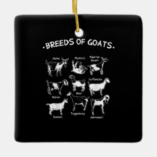 Breeds Of Goats Farmer Goat Gift Ceramic Ornament