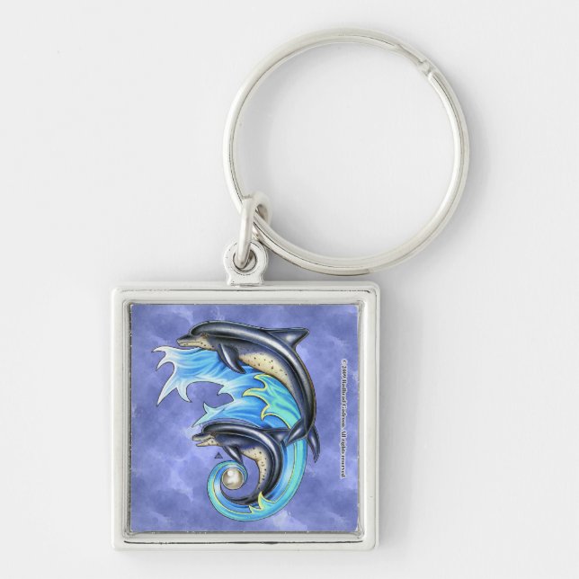 Breeze & Brine Square Keychain (Front)