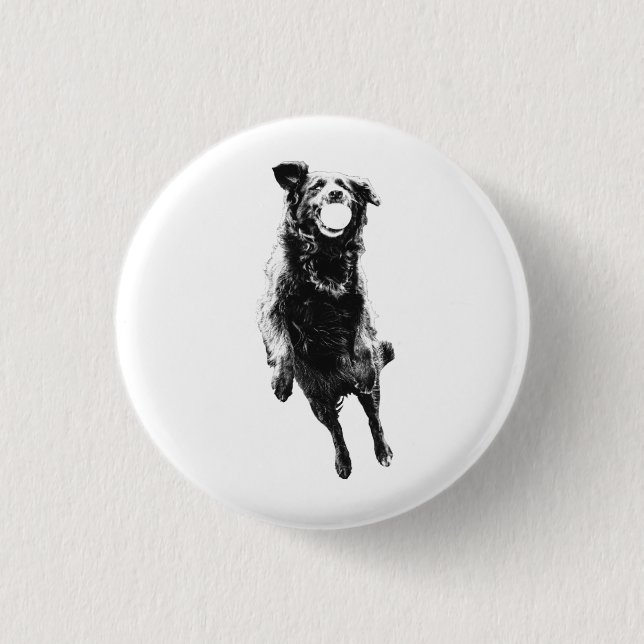 Breeze-tossed leap 3 cm round badge (Front)
