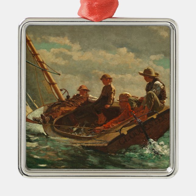 Breezing Up (A Fair Wind) 1873-76 Metal Tree Decoration (Front)