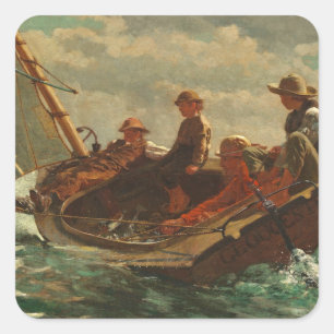 Breezing Up (A Fair Wind) 1873-76 Square Sticker