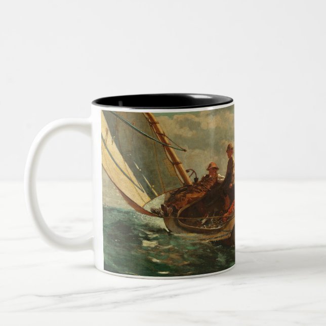 Breezing Up (A Fair Wind) 1873-76 Two-Tone Coffee Mug (Left)