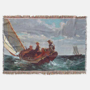 Breezing Up A Fair Wind 1876 Winslow Homer Throw Blanket