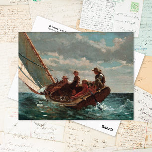 Breezing Up Fair Wind Winslow Homer Postcard