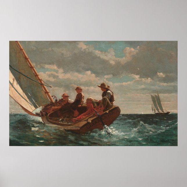 Breezing Up - Winslow Homer Fine Art Poster (Front)