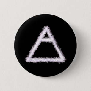 Breezy Air Element Alchemy Symbol 6 Cm Round Badge