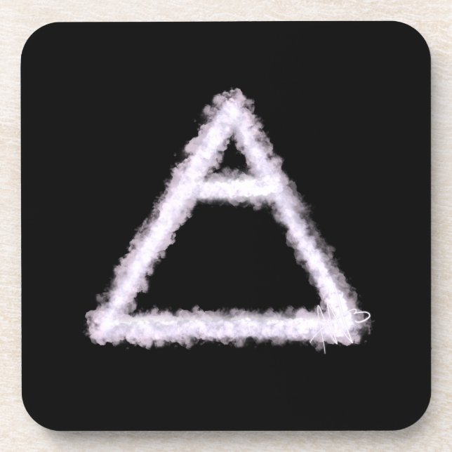 Breezy Air Element Alchemy Symbol Coaster (Front)