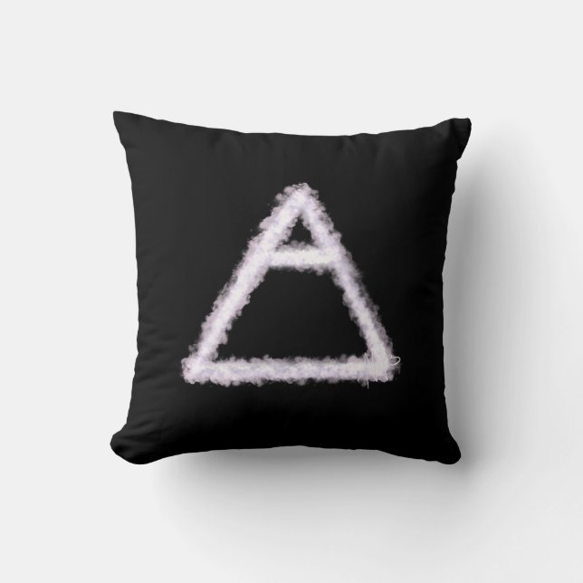 Breezy Air Element Alchemy Symbol Cushion (Front)