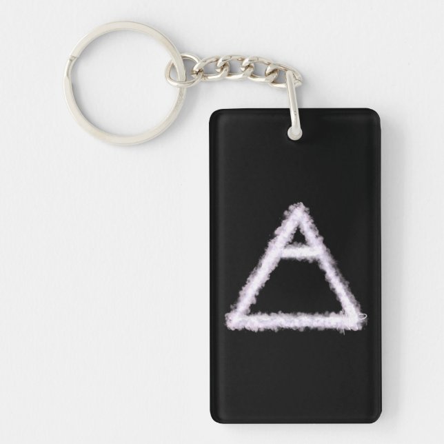 Breezy Air Element Alchemy Symbol Key Ring (Front)