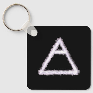 Breezy Air Element Alchemy Symbol Metal Key Ring