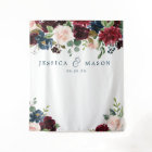 Breezy Burgundy Wedding Backdrop Photo Booth