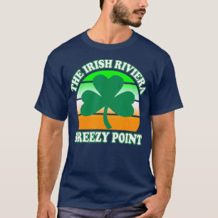 Breezy Point NY The Irish Riviera Shamrock Retro T-Shirt