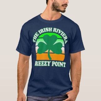 Breezy Point NY The Irish Riviera Shamrock Retro T-Shirt