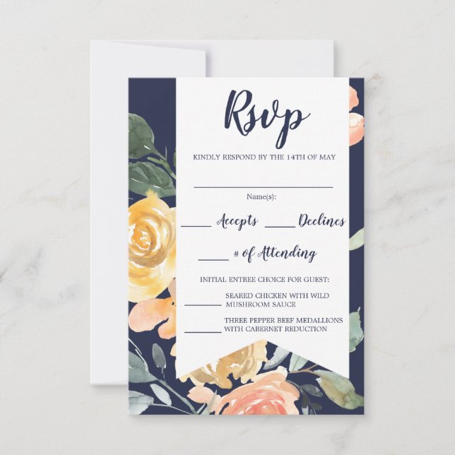 Breezy Romance RSVP Card (Front)