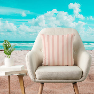 Breezy Striped Pillow in Beachy Peach Tones