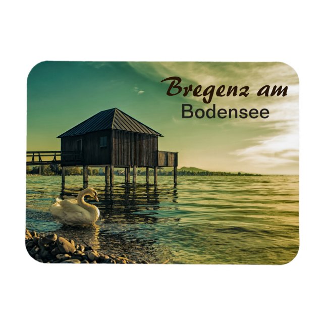 Bregenz am Bodensee Vintage Sunset Souvenir Magnet (Horizontal)