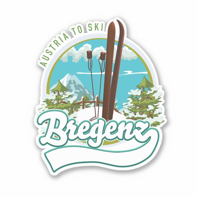 Bregenz austria to ski logo (Front)