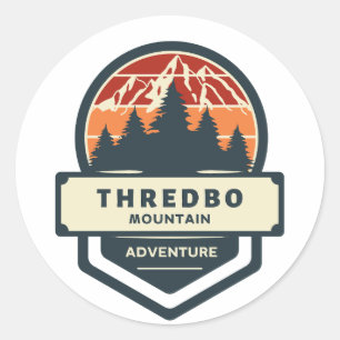 Breithorn mountain peak climbing and hiking classic round sticker