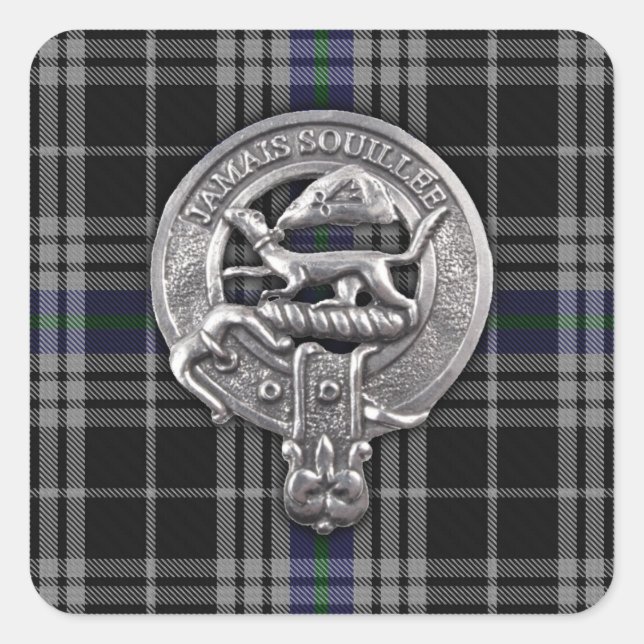 Breizh Crest & Tartan National Breizh Square Sticker (Front)