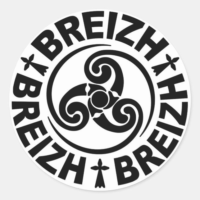 Breizh Triskel Classic Round Sticker (Front)