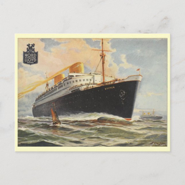 "Bremen" 1929 Postcard (Front)