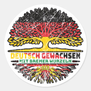 Bremen Bremer Deutschland Baum Wurzel Classic Round Sticker