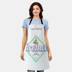 Bremen City Germany Retro Town Musicians Vintage Apron