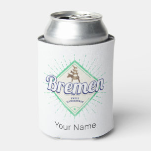 Bremen City Germany Retro Town Musicians Vintage Can Cooler
