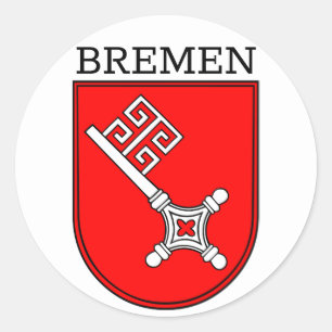 Bremen Coat of Arms Button Classic Round Sticker