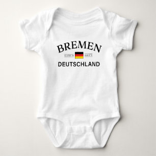 Bremen Deutschland Coordinates German Baby Bodysuit
