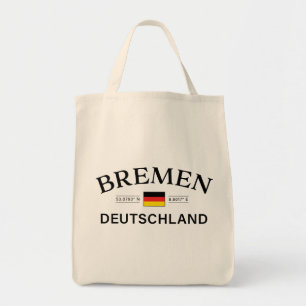 Bremen Deutschland Coordinates German Tote Bag