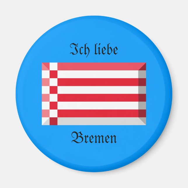 Bremen Flag Gem Magnet (Front)