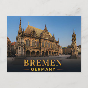 Bremen Germany Historic City Travel Destination Postcard