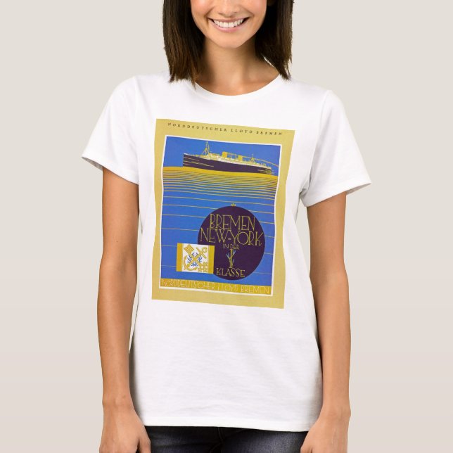 Bremen - NewYork in der 1st Classe T-Shirt (Front)