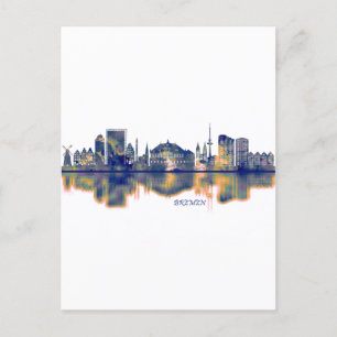 Bremen Skyline Holiday Postcard