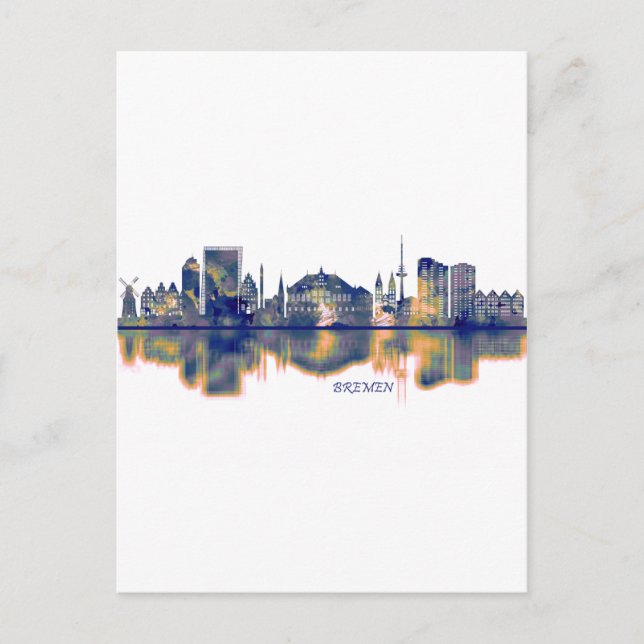 Bremen Skyline Holiday Postcard (Front)